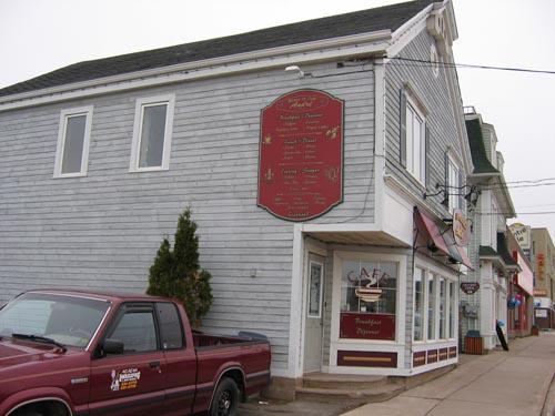 view of west side of the building; Town of Shediac