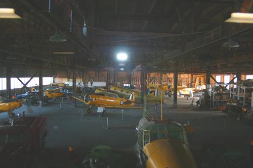 Interior view of the Commonwealth Air Training Plan Hangar, Brandon area, 2005; Historic Resources Branch, Manitoba Culture, Heritage, Tourism and Sport, 2005
