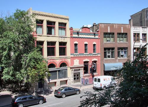 Contextual view, from the southwest, of the W.F. Alloway Building; Historic Resources Branch, Manitoba Culture, Heritage, Tourism and Sport, 2006
