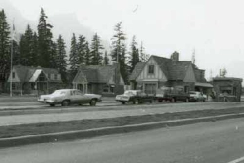 General view, Building 1, in the foreground, 1985.; Parks Canada | Parks Canada, 1985.