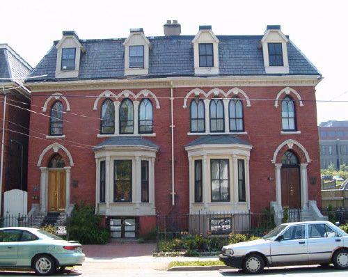 West-Osler House (left) and West-Buley House (right), 2140 and 2146 Brunswick Street, Halifax, Nova Scotia, 2006.

; Heritage Division, NS Dept. of Tourism, Culture and Heritage, 2006.