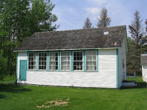 Side elevation of the Rural School showing the window wall, 2005.; Government of Saskatchewan, 2005.