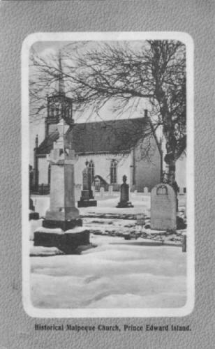 Showing cemetery and side elevation; Province of PEI