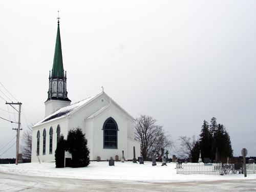Trinity Anglican Church - the church's spire remains a visual reference point for the community; PNB