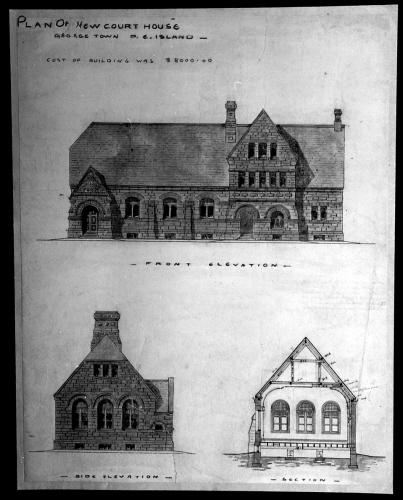 Design of the building was reversed from these plans when constructed; Confederation Centre Art Gallery