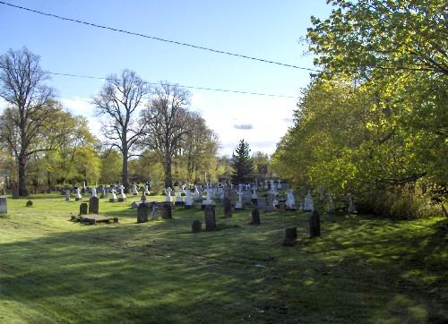 View from the east - darker foreground stones are early Roman Catholic graves; City of Charlottetown, Natalie Munn, 2007