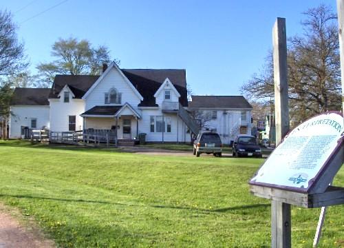 Showing railway site and Confederation Trail sign; City of Charlottetown, Natalie Munn, 2007