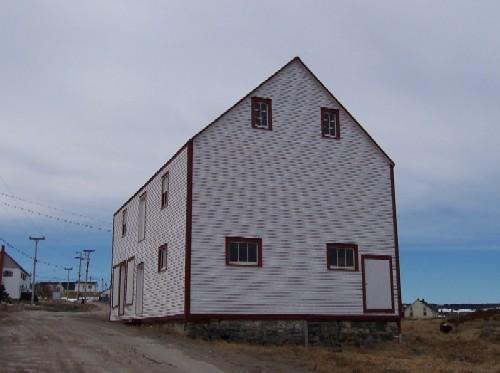 Exterior photo view of front and right gable end of James Ryan Shop, Elliston, 2006/03/26; L Maynard, HFNL, 2007