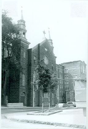 Bon-Pasteur Chapel's façade, 1909-10, by F.X. Berlinguet.; Library and Archives Canada/ Bibliothèque et Archives Canada, 1909-10.
