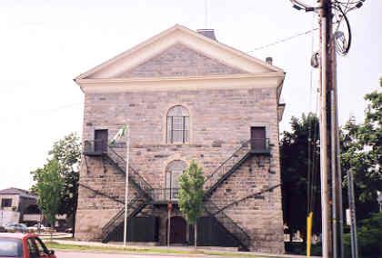 View of the north elevation showing the fire escapes added in the 1960s – June 2002; OHT, 2002