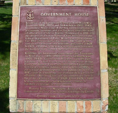 General view of Government House, showing the commemorative plaque, 2009.; Government House, Jimmy Emerson, 2009.