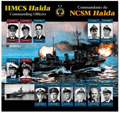 Commanding Officers of HMCS Haida during active service in the Royal Canadian Navy; Parks Canada Agency / Agence Parcs Canada