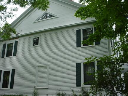 Side view with pediment; Town of St. Stephen