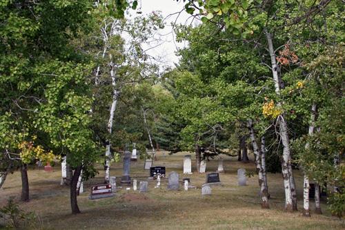 Contextual view, from the southwest, of the Millford Cemetery, Treesbank area, 2006; Historic Resources Branch, Manitoba Culture, Heritage and Tourism, 2006