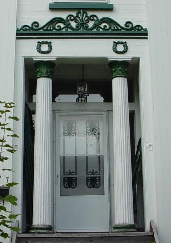 Anthemion and Corinthian Columns; Town of St. Stephen