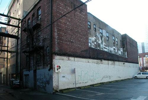 Exterior view of the Pender Hotel; City of Vancouver, 2004