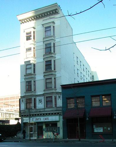 Exterior view of the Arco Hotel; City of Vancouver, 2004