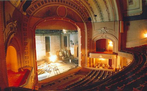 Interior photo of Walker Theatre, 1990.; Roland Huemmer, Winnipeg, 1990.