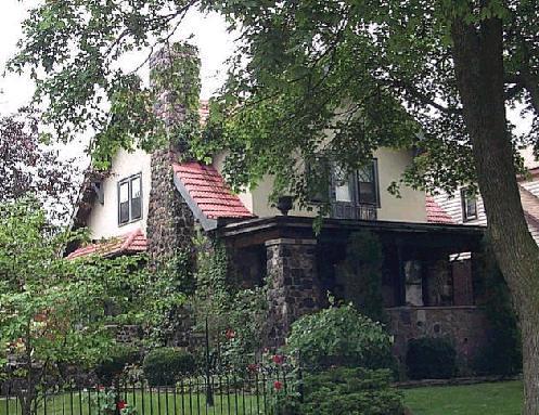 A unique cross gable, bungalow-style fieldstone and stucco home in the former town of Ford City.; City of Windsor, Nancy Morand