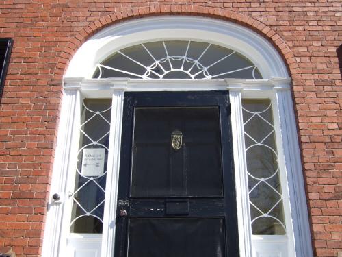 This photograph shows the Neo-Classical entrance, 2007; Town of St. Andrews