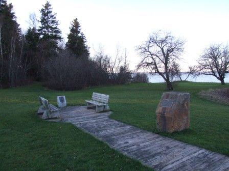 Tidnish Dock park benches and plaques, Tidnish Dock Provincial Park, Tidnish, Nova Scotia, 2006.; Heritage Division, NS Dept. of Tourism, Culture and Heritage, 2006.
