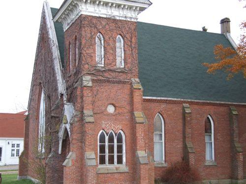 Front and south elevation, Rothsay Masonic Temple, Bridgetown, Nova Scotia, 2006.; Heritage Division, NS Dept. of Tourism, Culture and Heritage, 2006.