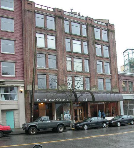 Exterior view of Mission House, 2004; City of Vancouver, 2004