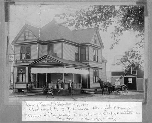 Historic photograph showing original entrance, 188 Granville Street West, Bridgetown, NS, circa 1900.; Courtesy the Bridgetown and Area Historical Society.