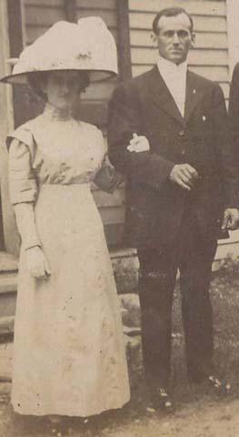 Mary & Thomas Phelan, circa 1910. Thomas Phelan, joiner, constructed his own home.; John Connell
