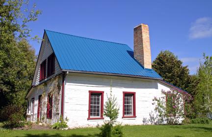 Primary elevations, from the southwest, of the Lecoy House, Lac du Bonnet area, 2007; Historic Resources Branch, Manitoba Culture, Heritage, Tourism and Sport, 2007