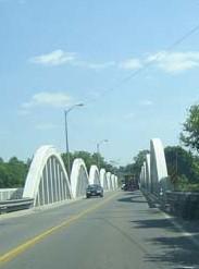 Featured is the north entrance to the Freeport Bridge.; Kayla Jonas, 2007.