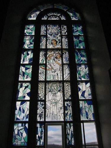 Sainte-Anne-de-Madawaska Church - stained-glass window details; Sainte-Anne-de-Madawaska