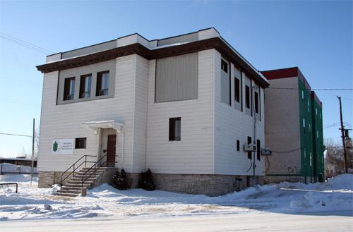 Contextual view, from the northeast, of the All People's Sutherland Mission, Winnipeg, 2007; Historic Resources Branch, Manitoba Culture, Heritage, Tourism and Sport, 2007