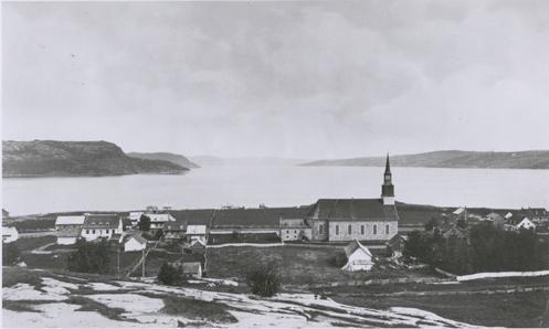 Louis-Prudent Vallée, La Baie des Ha! Ha! et le village de Saint-Alphonse de Bagotville, 1895. PA-143755; Bibliothèque et Archives Canada