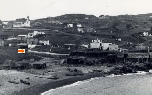 View of Torbay, NL, circa 1930, including Old St. Nicholas Anglican Cemetery.; Torbay Museum 2007