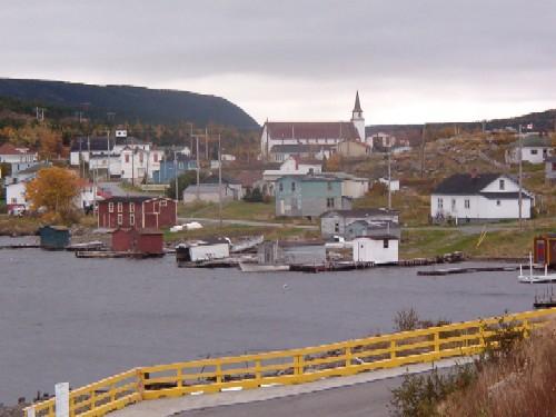 View of part of the Town of New Perlican Heritage Conservation Zone. Photo date 2006/10/27.; L Maynard, HFNL, 2007