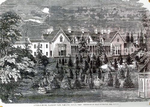 North elevation of Auchmar's Manor House; The Canadian Illustrated News, May 30, 1863