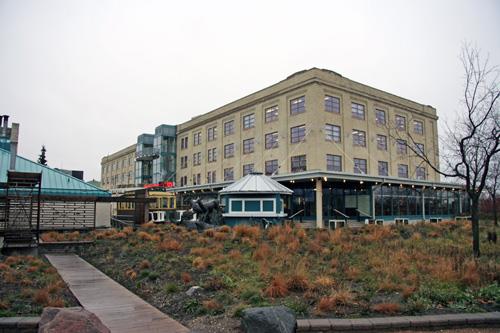 Contextual view, from the southeast, of the Johnston Terminal Building, Winnipeg, 2007
