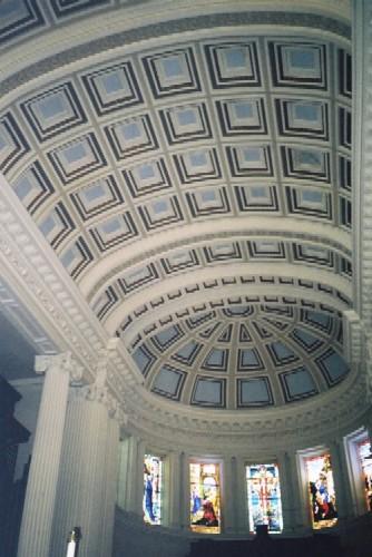 A view of the coffered ceiling in the apse of St. George's Cathedral – 2002; OHT, 2002