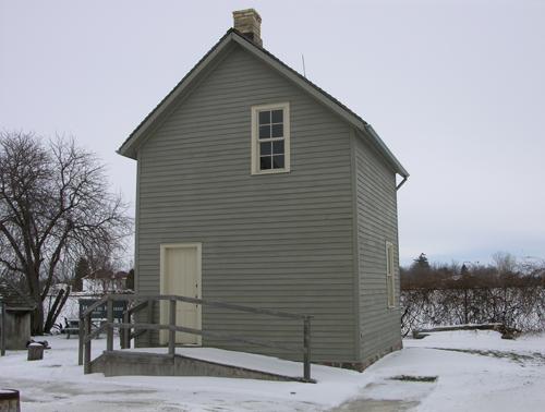 View of the west elevation showing tall proportions and off-centred windows – December 2005; OHT, 2005