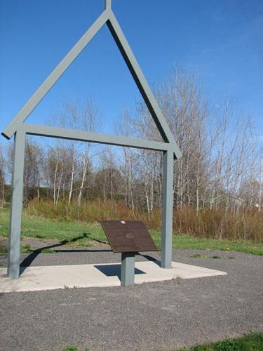 Monument recalling the shape of the original chapel; City of Dieppe