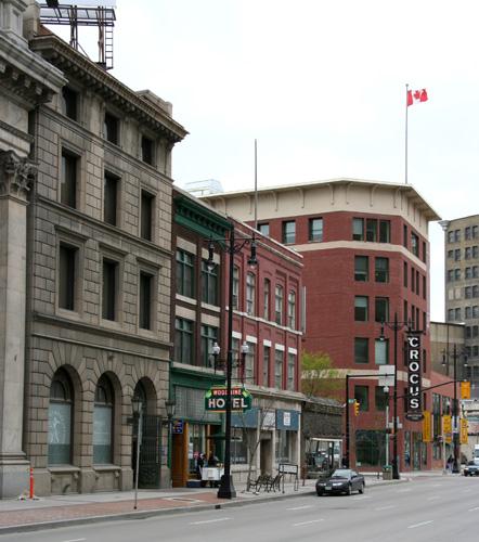 Contextual view, from the south, of the Ashdown Store, Winnipeg, 2006; Historic Resources Branch, Manitoba Culture, Heritage, Tourism and Sport, 2006