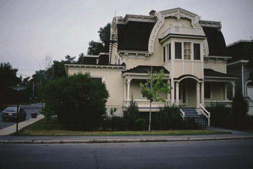 Built in 1864-1865 for John Henderson, the house is a good example of the Second Empire style; City of Ottawa 2005