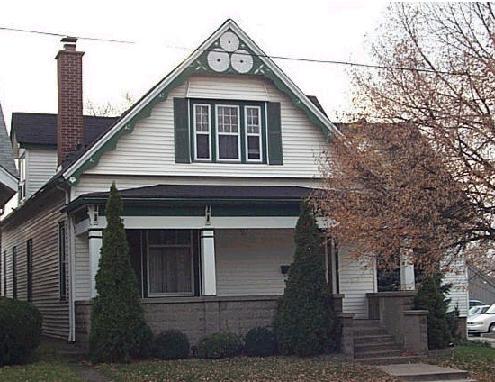 Ornate gingerbread trim adorns the front gable.; City of Windsor, Nancy Morand, 1999
