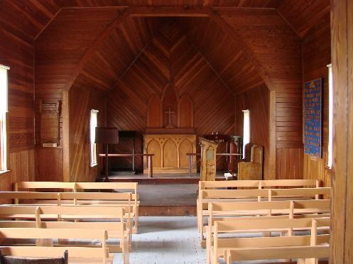 View of the altar and sanctuary, 2007.; Brett Quiring, 2007.