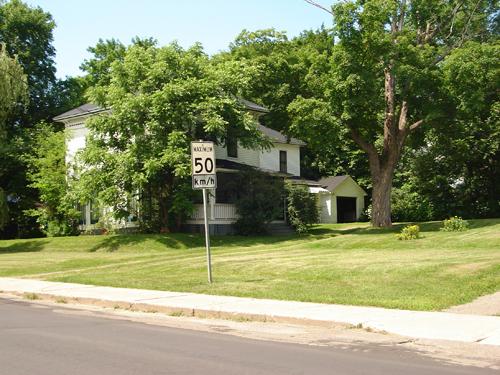View of Donaho House showing main entrance.; Carleton County Historical Society