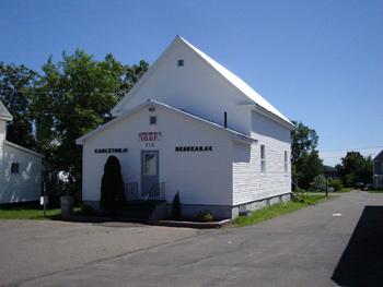 View showing the length of the Carleton Lodge No. 41 Independent Order of Oddfellows Hall.; Carleton County Historical Society