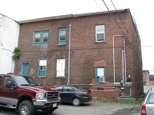 View of the rear of the building; Carleton County Historical Society