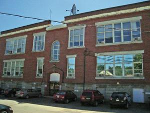 View of the rear of the building.; Carleton County Historical Society