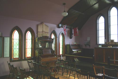 Interior view of St. Luke's Anglican Church, Souris, 2006; Historic Resources Branch, Manitoba Culture, Heritage, Tourism and Sport, 2006
